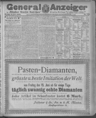 Münchner neueste Nachrichten Freitag 15. Juni 1900