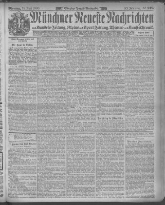 Münchner neueste Nachrichten Montag 18. Juni 1900