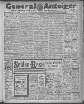 Münchner neueste Nachrichten Donnerstag 21. Juni 1900