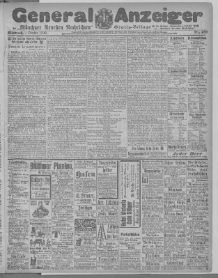 Münchner neueste Nachrichten Mittwoch 3. Oktober 1900