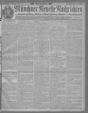 Münchner neueste Nachrichten Samstag 6. Oktober 1900