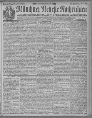 Münchner neueste Nachrichten Donnerstag 11. Oktober 1900