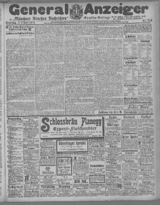 Münchner neueste Nachrichten Samstag 13. Oktober 1900