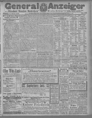 Münchner neueste Nachrichten Montag 15. Oktober 1900