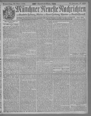 Münchner neueste Nachrichten Donnerstag 25. Oktober 1900