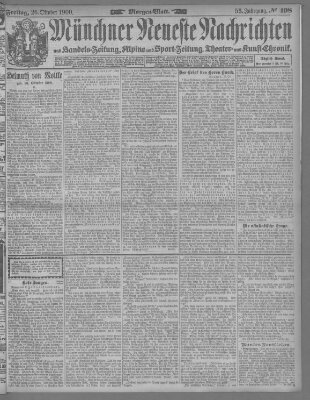 Münchner neueste Nachrichten Freitag 26. Oktober 1900