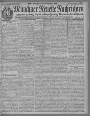 Münchner neueste Nachrichten Sonntag 28. Oktober 1900