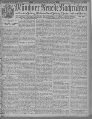 Münchner neueste Nachrichten Sonntag 4. November 1900