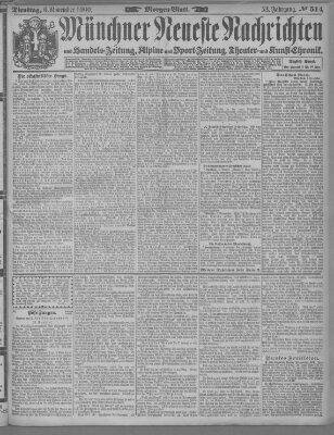 Münchner neueste Nachrichten Dienstag 6. November 1900