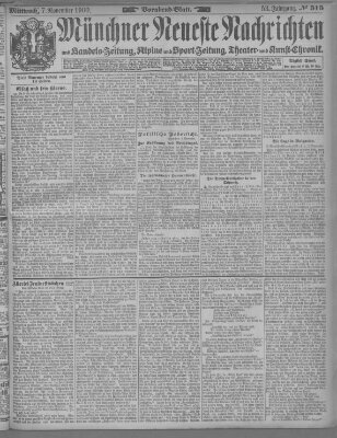 Münchner neueste Nachrichten Mittwoch 7. November 1900