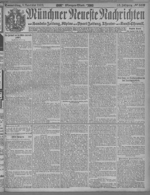 Münchner neueste Nachrichten Donnerstag 8. November 1900