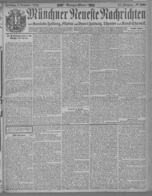 Münchner neueste Nachrichten Freitag 9. November 1900