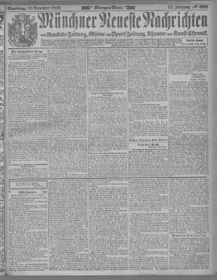 Münchner neueste Nachrichten Samstag 10. November 1900