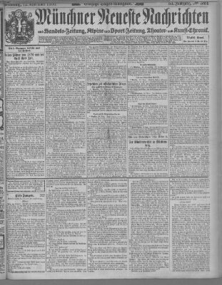 Münchner neueste Nachrichten Montag 12. November 1900