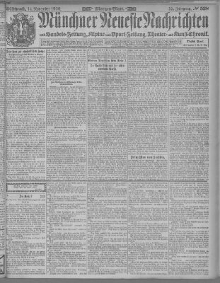 Münchner neueste Nachrichten Mittwoch 14. November 1900