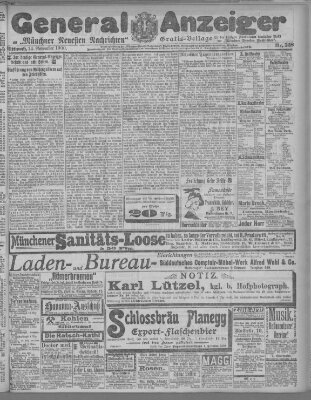 Münchner neueste Nachrichten Mittwoch 14. November 1900