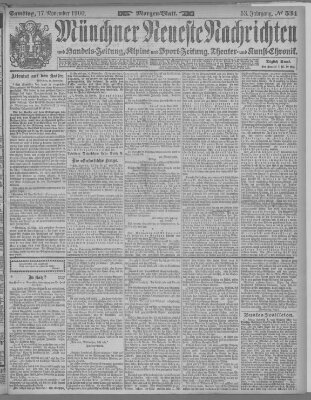 Münchner neueste Nachrichten Samstag 17. November 1900