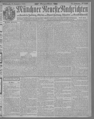 Münchner neueste Nachrichten Mittwoch 21. November 1900