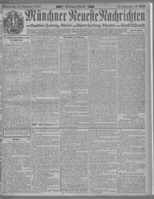 Münchner neueste Nachrichten Mittwoch 28. November 1900