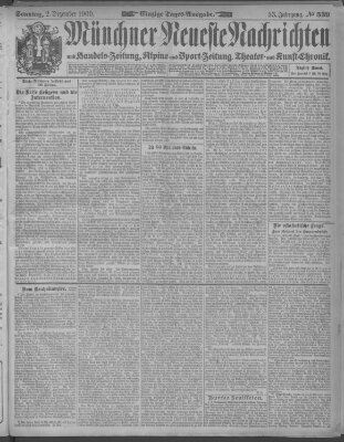 Münchner neueste Nachrichten Sonntag 2. Dezember 1900