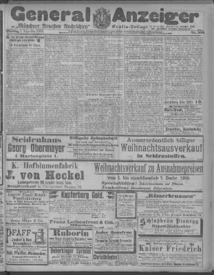 Münchner neueste Nachrichten Montag 3. Dezember 1900