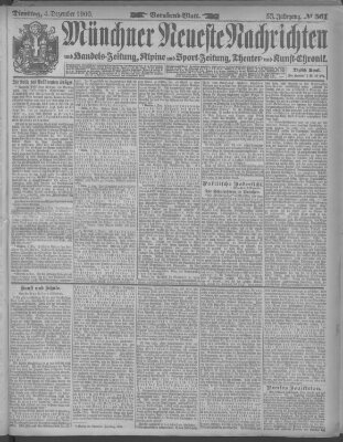 Münchner neueste Nachrichten Dienstag 4. Dezember 1900