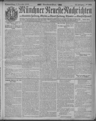 Münchner neueste Nachrichten Donnerstag 6. Dezember 1900