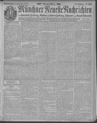 Münchner neueste Nachrichten Donnerstag 6. Dezember 1900