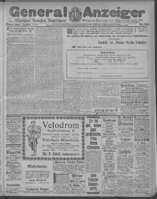 Münchner neueste Nachrichten Donnerstag 6. Dezember 1900