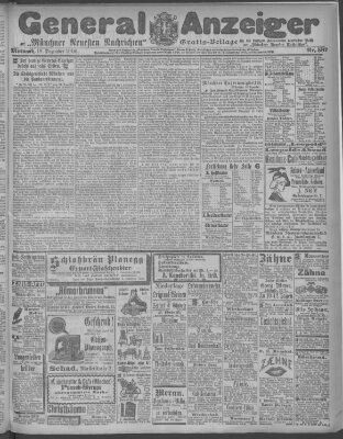 Münchner neueste Nachrichten Mittwoch 19. Dezember 1900