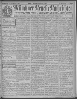 Münchner neueste Nachrichten Samstag 22. Dezember 1900