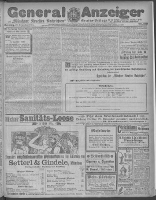 Münchner neueste Nachrichten Samstag 22. Dezember 1900