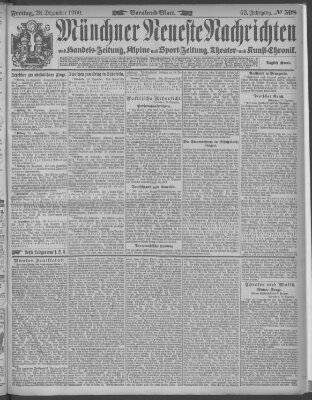 Münchner neueste Nachrichten Freitag 28. Dezember 1900