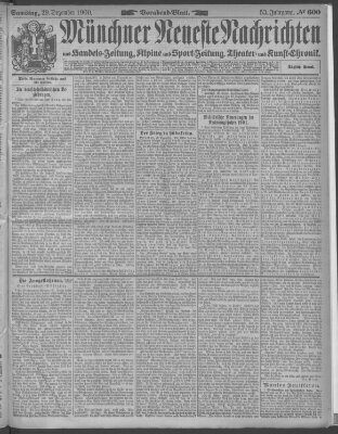 Münchner neueste Nachrichten Samstag 29. Dezember 1900