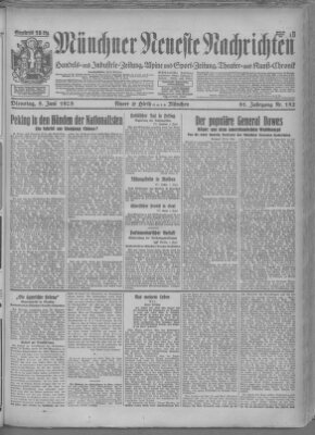 Münchner neueste Nachrichten Dienstag 5. Juni 1928