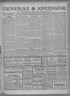 Münchner neueste Nachrichten Freitag 15. Juni 1928