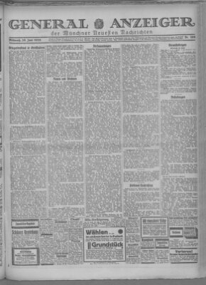 Münchner neueste Nachrichten Mittwoch 20. Juni 1928