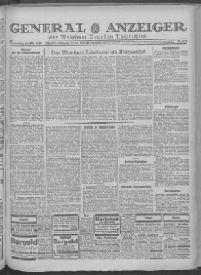 Münchner neueste Nachrichten Donnerstag 18. Oktober 1928