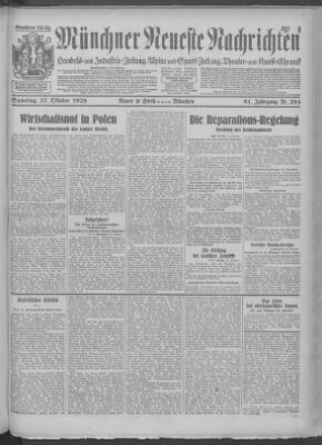 Münchner neueste Nachrichten Samstag 27. Oktober 1928