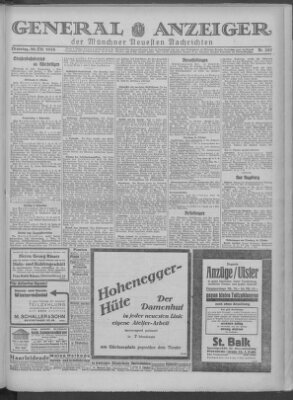 Münchner neueste Nachrichten Dienstag 30. Oktober 1928