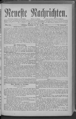 Neueste Nachrichten (Münchner neueste Nachrichten) Mittwoch 19. Januar 1881