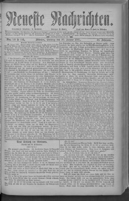 Neueste Nachrichten (Münchner neueste Nachrichten) Sonntag 23. Januar 1881