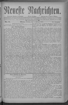 Neueste Nachrichten (Münchner neueste Nachrichten) Dienstag 8. Februar 1881