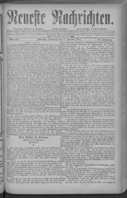 Neueste Nachrichten (Münchner neueste Nachrichten) Mittwoch 9. Februar 1881