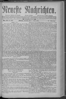 Neueste Nachrichten (Münchner neueste Nachrichten) Sonntag 5. Juni 1881