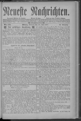 Neueste Nachrichten (Münchner neueste Nachrichten) Mittwoch 22. Juni 1881