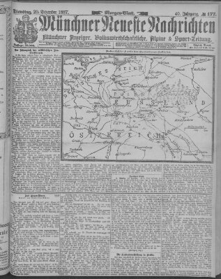 Münchner neueste Nachrichten Dienstag 20. Dezember 1887