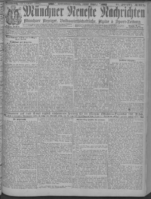 Münchner neueste Nachrichten Mittwoch 19. Oktober 1887