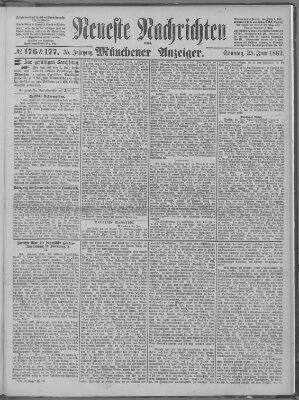 Neueste Nachrichten und Münchener Anzeiger (Münchner neueste Nachrichten) Sonntag 25. Juni 1882