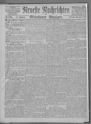 Neueste Nachrichten und Münchener Anzeiger (Münchner neueste Nachrichten) Freitag 30. Juni 1882